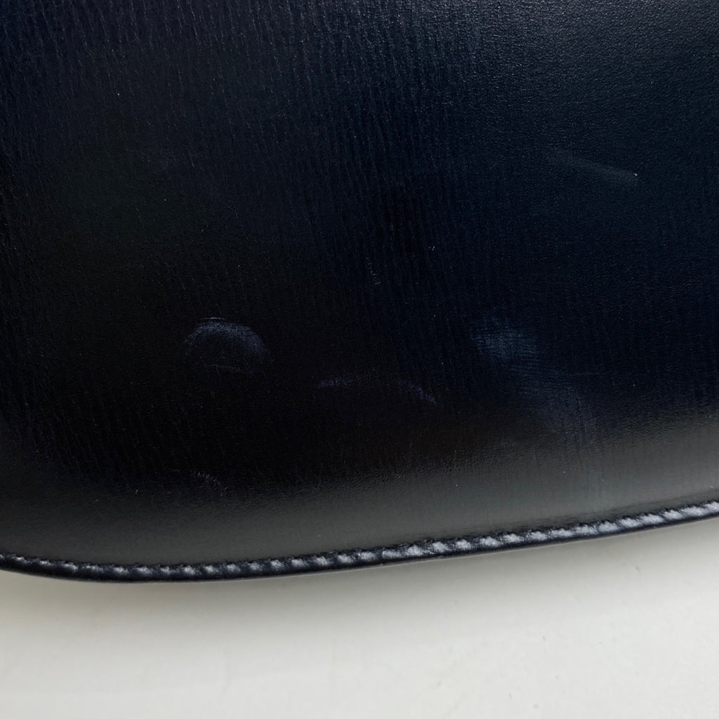 セリーヌ 馬車金具 ショルダーバッグ ロゴ ワンショルダー ショルダーバッグ レザー ブラック レディース 【中古】 brbag