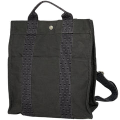 エルメス エールライン アド MM ハンドバッグ リュック ナイロンキャンバス グレー レディース 【中古】 brbag