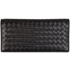 ボッテガヴェネタ イントレチャート 二つ折り 長財布 レザー ブラウン レディース 【中古】 brbag