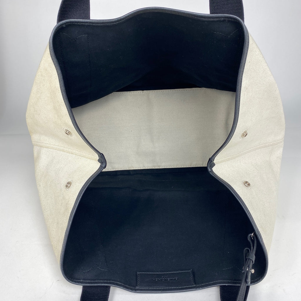 バレンシアガ ネイビーカバス M ハンドバッグ トートバッグ キャンバス ホワイト ブラック 339936 レディース 【中古】 brbag