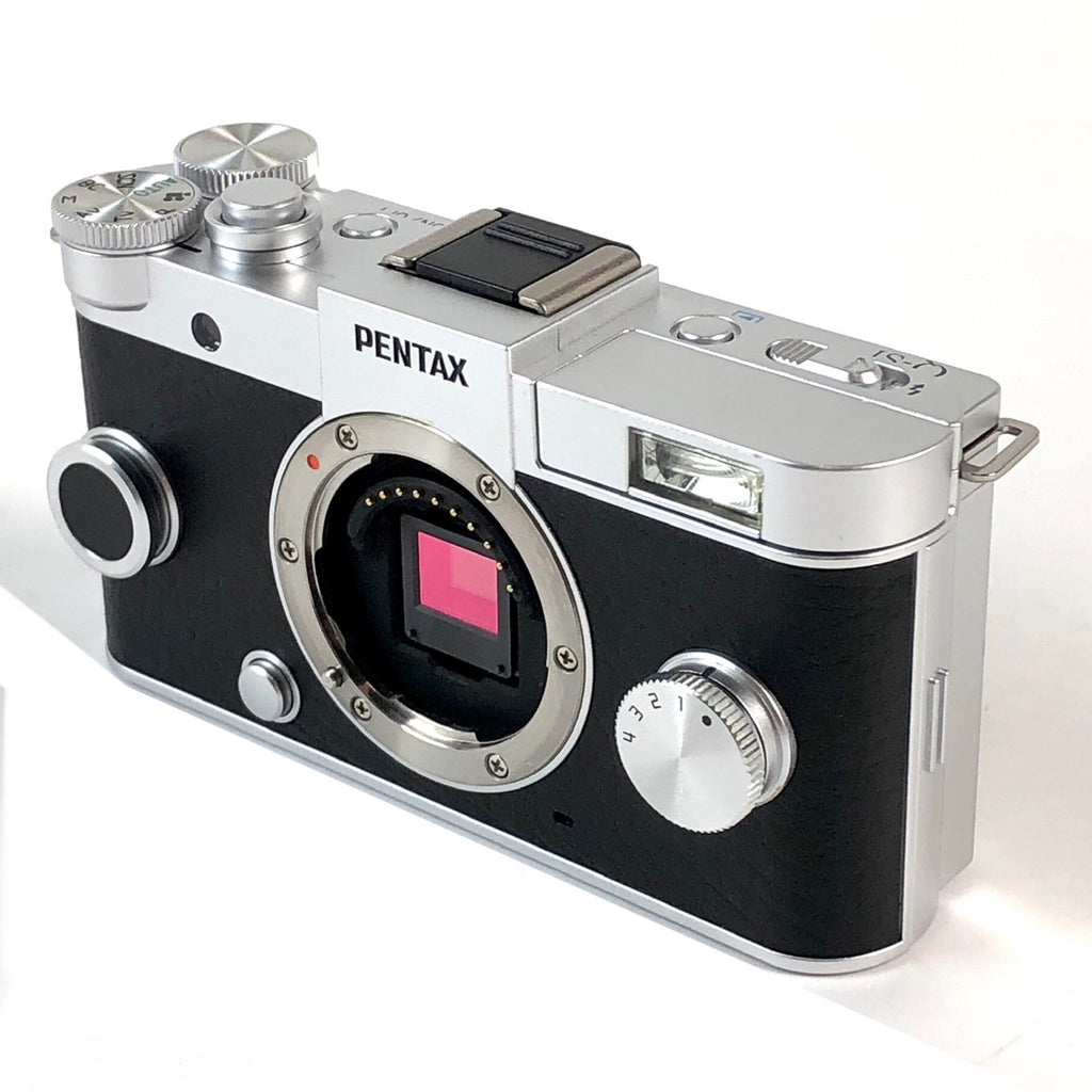 ペンタックス PENTAX Q-S1 ボディ ブライトシルバー×チャコールブラック デジタル ミラーレス 一眼カメラ 【中古】