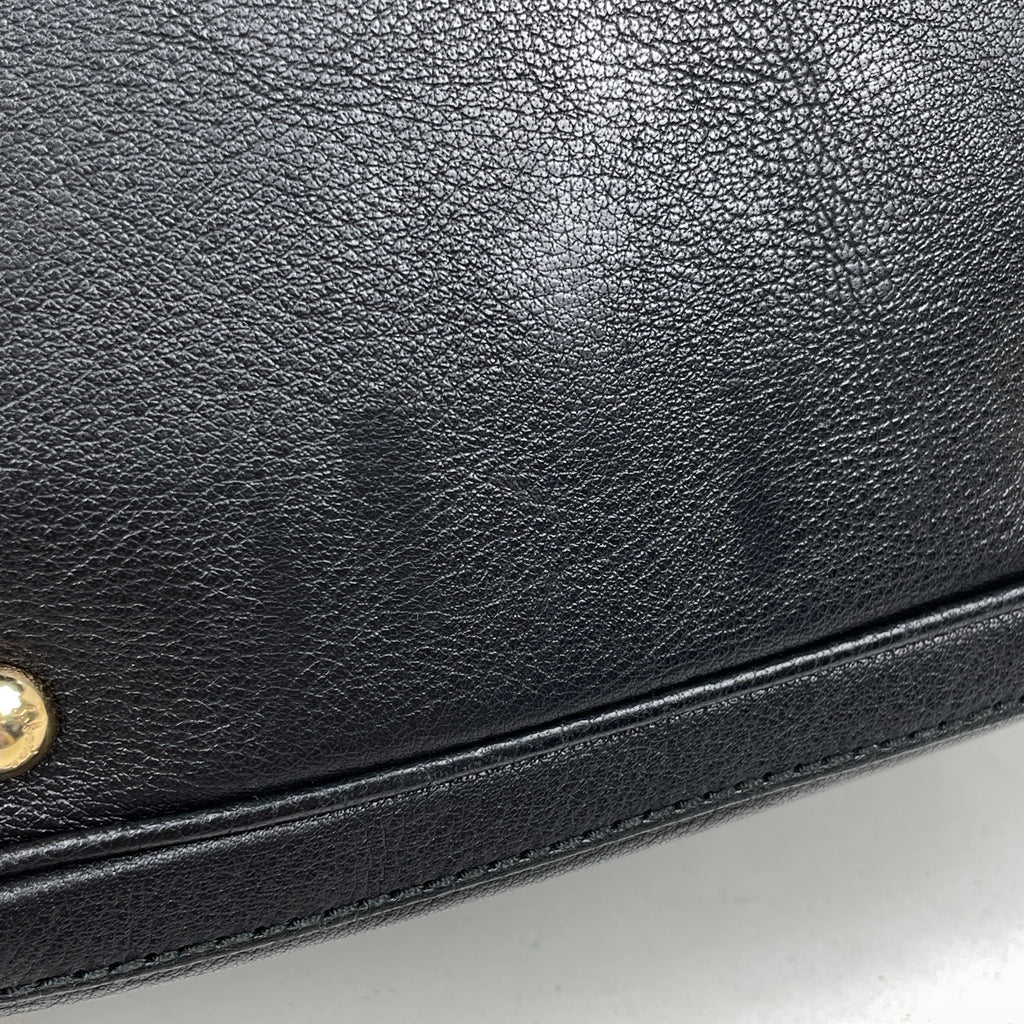 【在庫一掃】 サルヴァトーレフェラガモ ガンチーニ ハンドバッグ ショルダーバッグ ハンドバッグ レザー ブラック レディース brbag brbag 【中古】