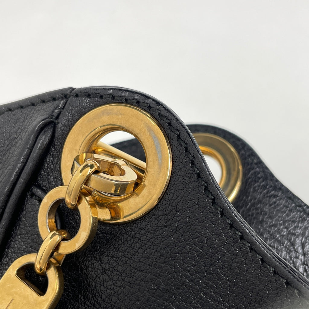 【在庫一掃】 サルヴァトーレフェラガモ ガンチーニ ハンドバッグ ショルダーバッグ ハンドバッグ レザー ブラック レディース brbag brbag 【中古】