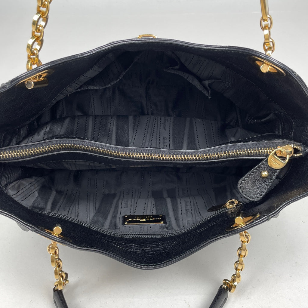 【在庫一掃】 サルヴァトーレフェラガモ ガンチーニ ハンドバッグ ショルダーバッグ ハンドバッグ レザー ブラック レディース brbag brbag 【中古】