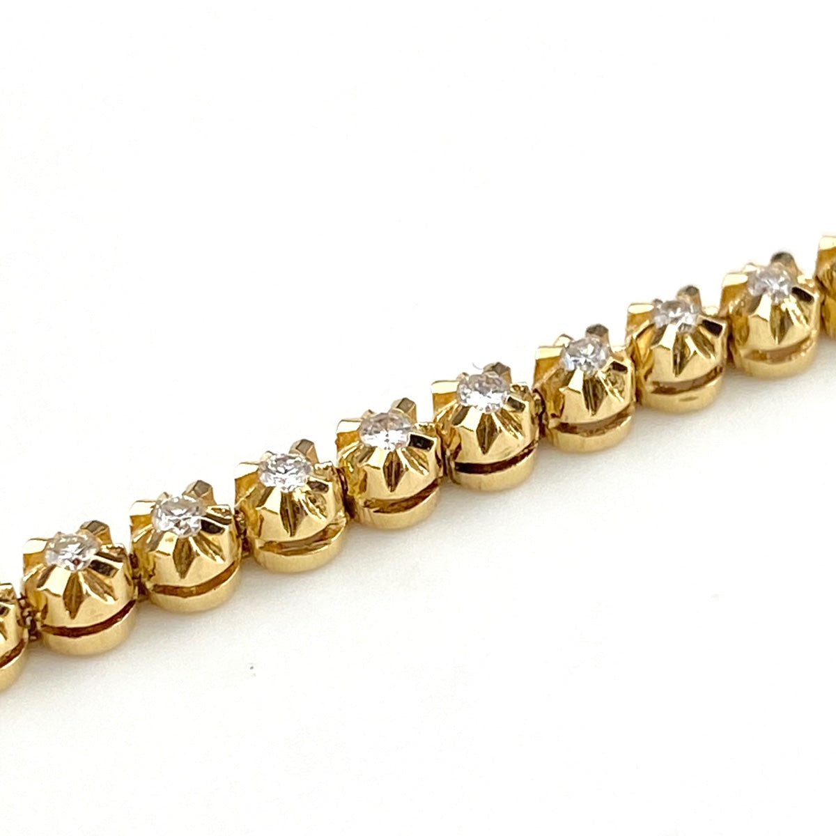 バイセル公式】テニス ブレスレット YG イエローゴールド 腕輪