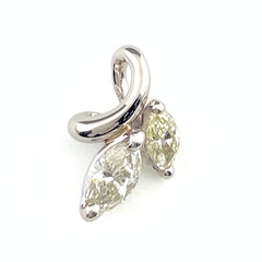 メレダイヤ ペンダントトップ プラチナ ペンダントトップ Pt900 ダイヤモンド レディース 【中古】nbjwl