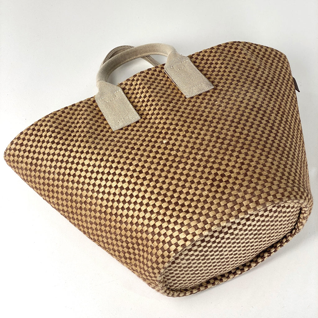 エルメス パニエ バス ハンドバッグ ジュート トートバッグ ファブリック ブラウン レディース 【中古】brbag