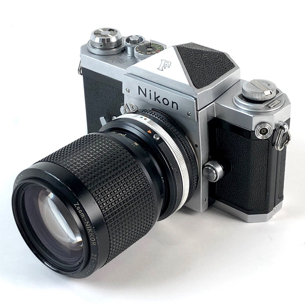 ニコン Nikon F アイレベル シルバー ＋ Ai-S NIKKOR 35-105mm F3.5-4.5 フィルム マニュアルフォーカス 一眼レフカメラ 【中古】