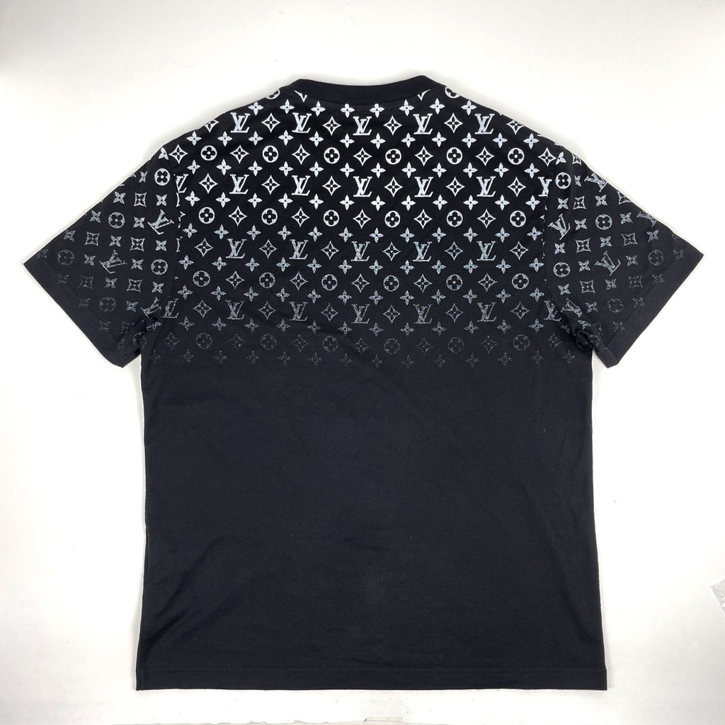 ルイ・ヴィトン モノグラムグラディエント Tシャツ クルーネック カットソー RM242MQ トップス 半袖Ｔシャツ コットン ブラック メンズ 【中古】brapp