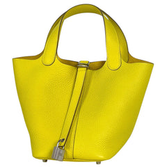 エルメス ピコタンロック PM ミニバッグ ハンドバッグ トリヨンクレマンス ライム B レディース 【中古】brbag