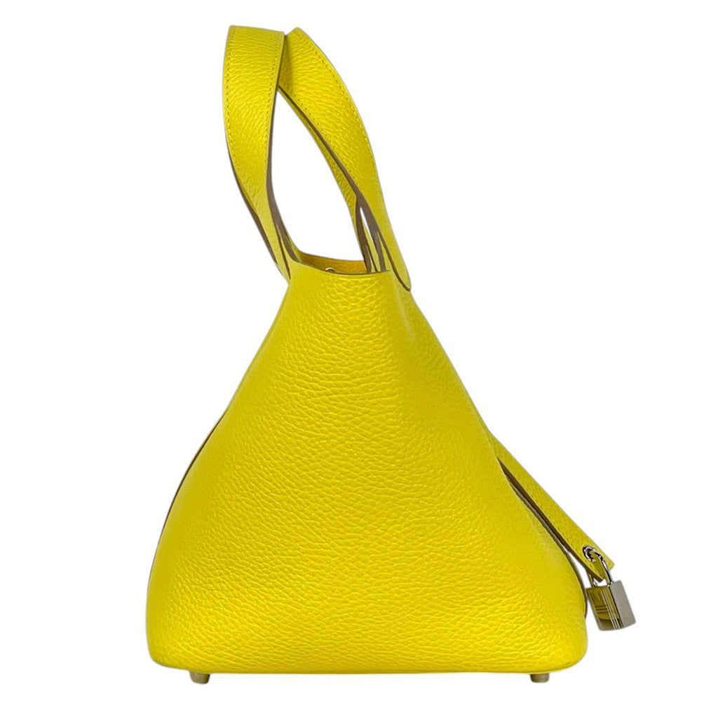 エルメス ピコタンロック PM ミニバッグ ハンドバッグ トリヨンクレマンス ライム B レディース 【中古】brbag