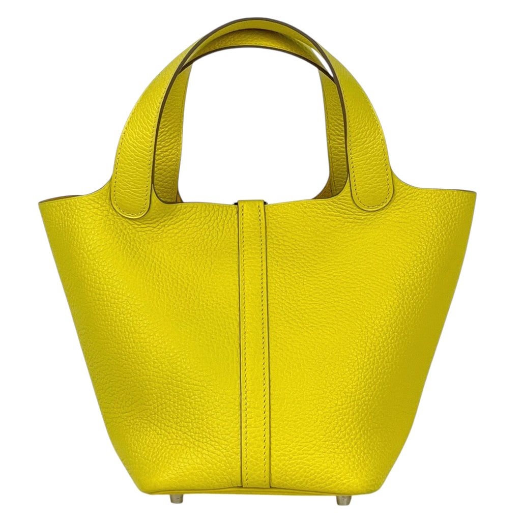 エルメス ピコタンロック PM ミニバッグ ハンドバッグ トリヨンクレマンス ライム B レディース 【中古】brbag