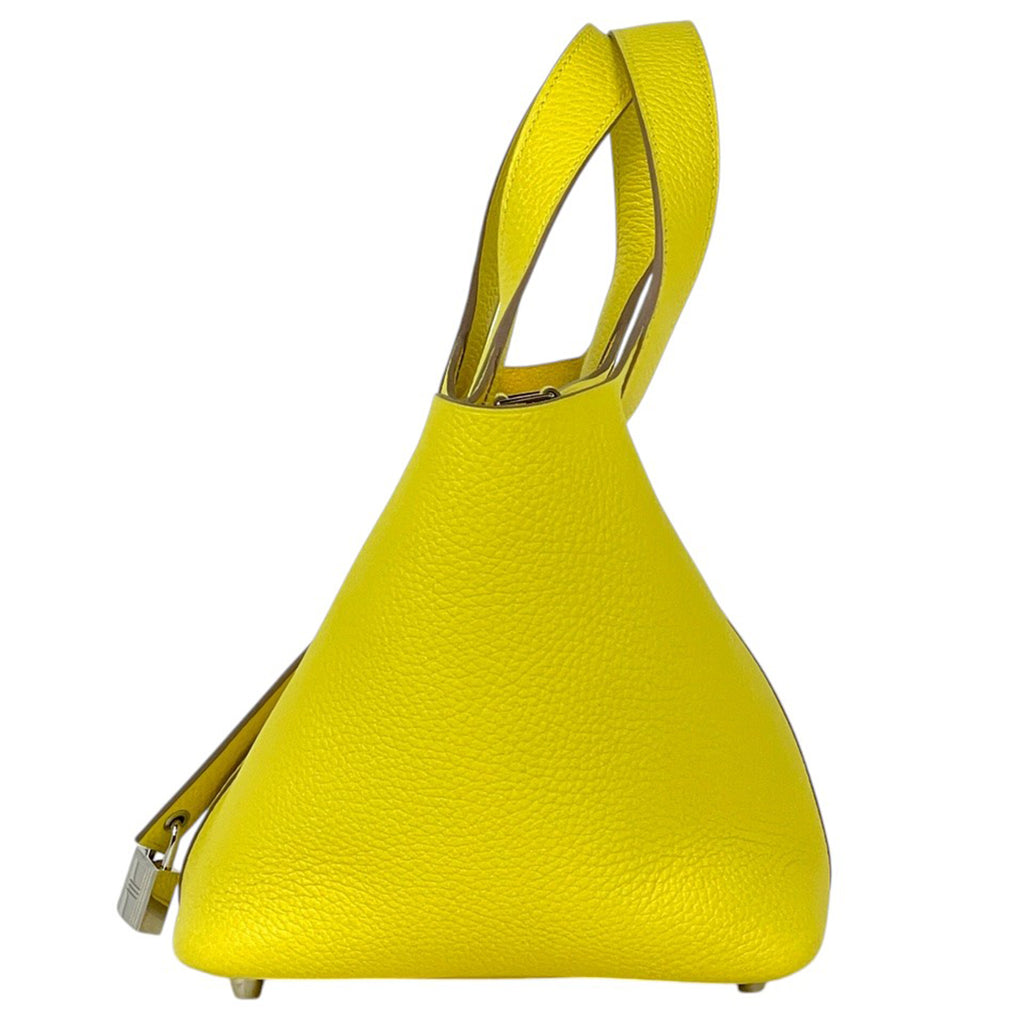 エルメス ピコタンロック PM ミニバッグ ハンドバッグ トリヨンクレマンス ライム B レディース 【中古】brbag
