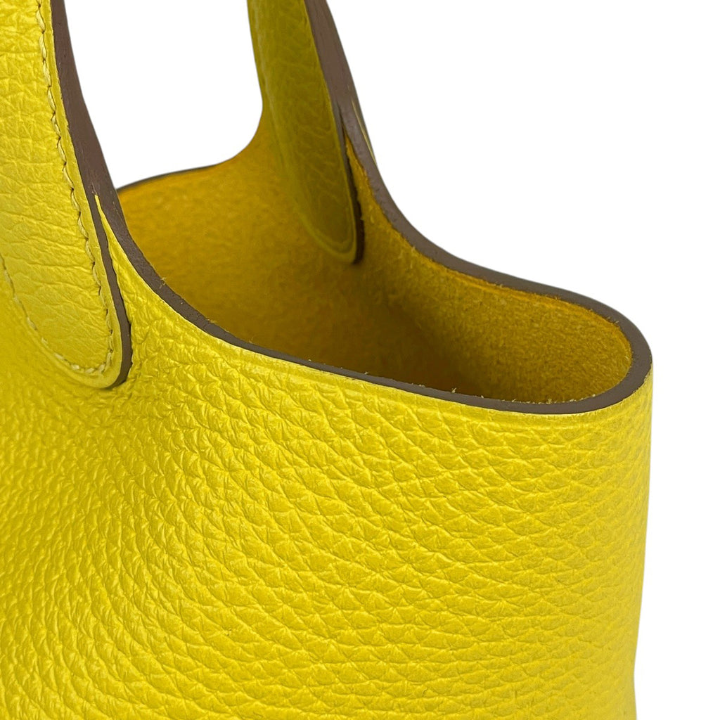 エルメス ピコタンロック PM ミニバッグ ハンドバッグ トリヨンクレマンス ライム B レディース 【中古】brbag