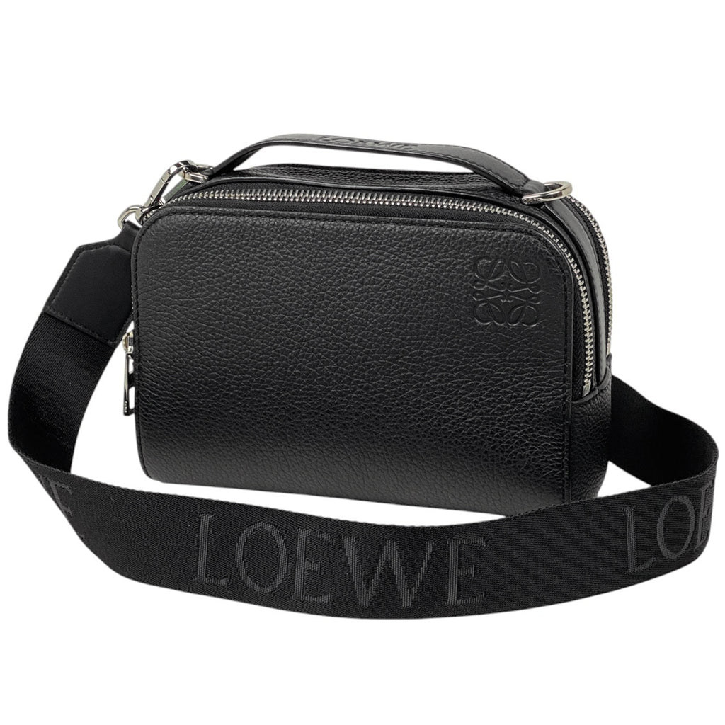 ロエベ アナグラム ハンドバッグ 2WAY ショルダーバッグ ハンドバッグ レザー ブラック レディース 【中古】brbag