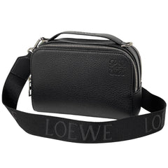 ロエベ アナグラム ハンドバッグ 2WAY ショルダーバッグ ハンドバッグ レザー ブラック レディース 【中古】brbag