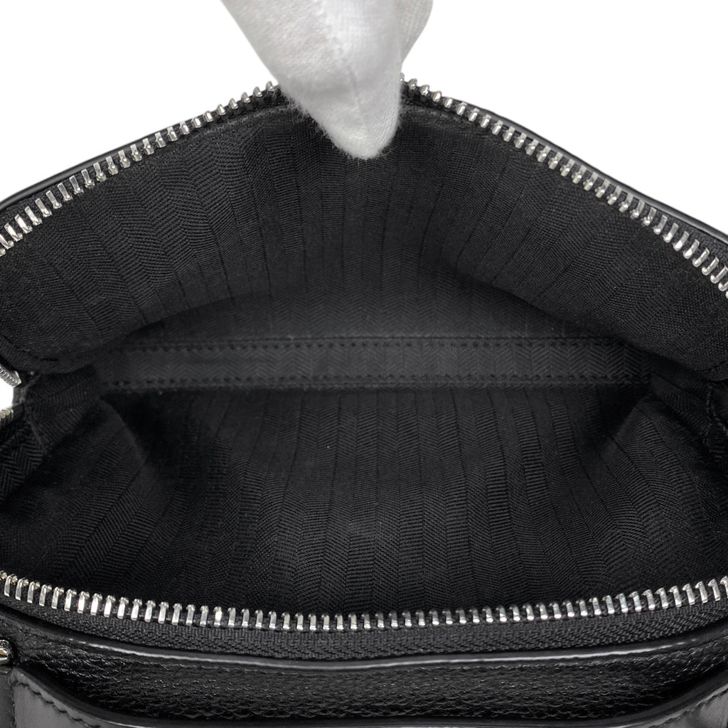 ロエベ アナグラム ハンドバッグ 2WAY ショルダーバッグ ハンドバッグ レザー ブラック レディース 【中古】brbag