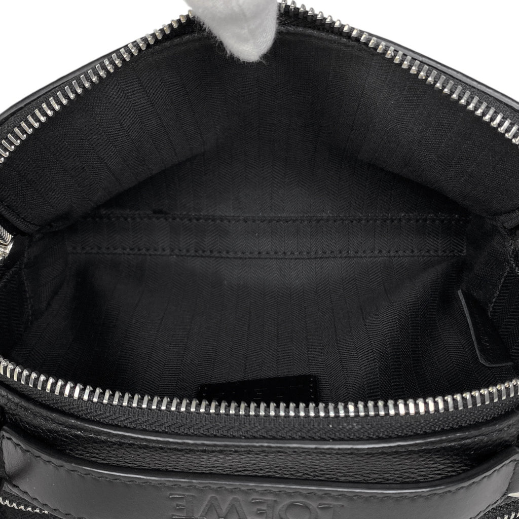 ロエベ アナグラム ハンドバッグ 2WAY ショルダーバッグ ハンドバッグ レザー ブラック レディース 【中古】brbag