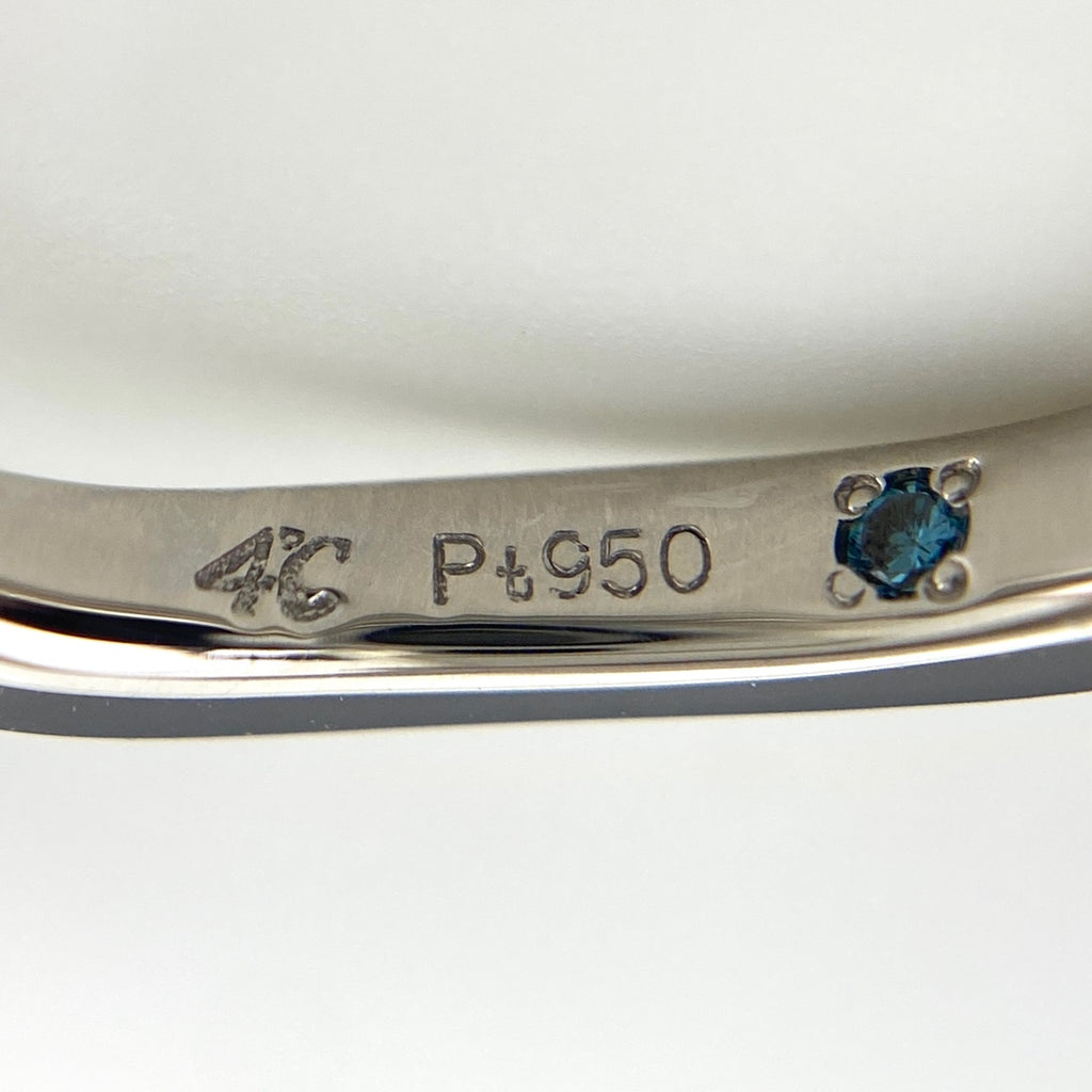 ヨンドシー メレダイヤ デザインリング プラチナ 指輪 リング 5号 Pt950 ダイヤモンド レディース 【中古】brjwl