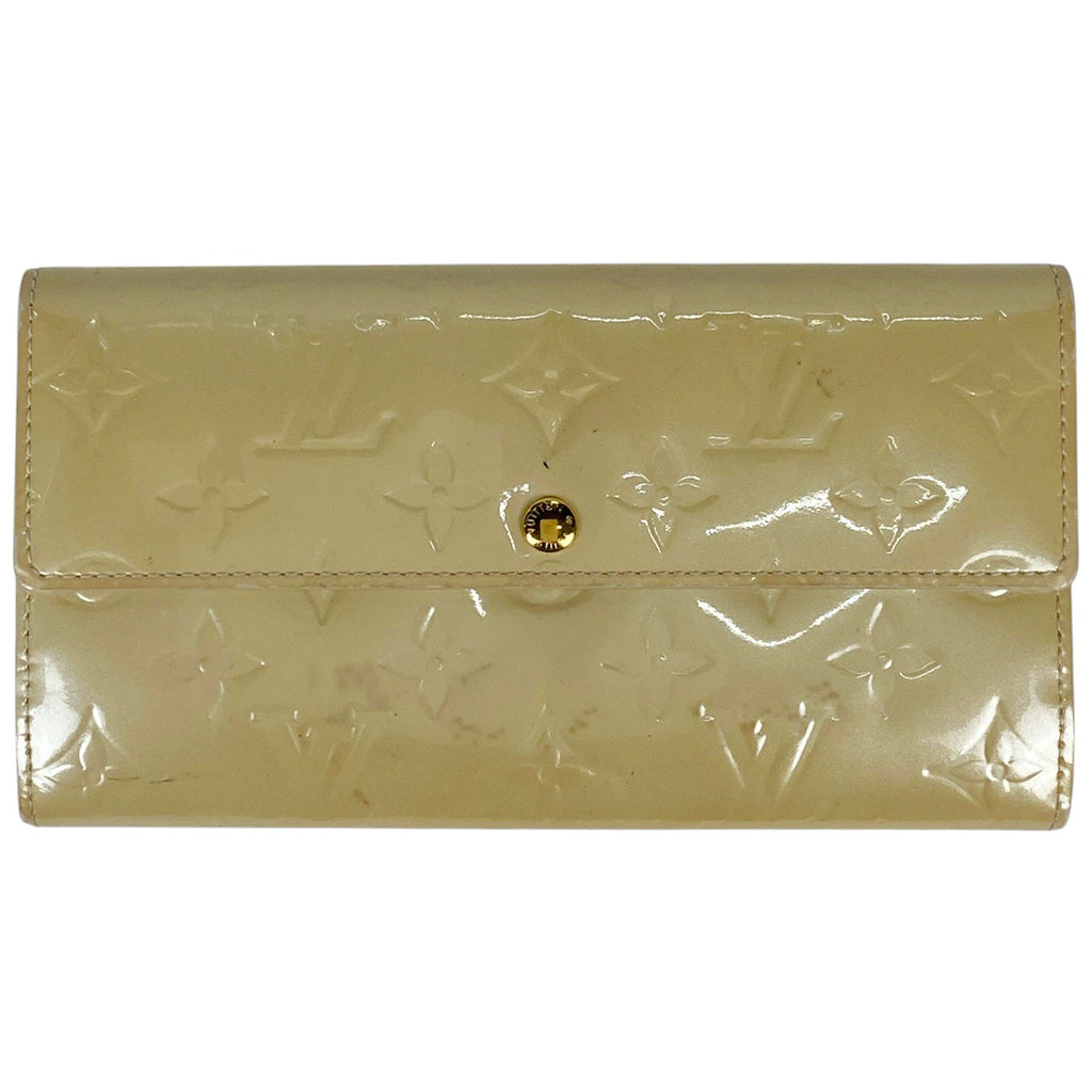 ルイ・ヴィトン ポルトフォイユ サラ 札入れ 小銭入れ エナメル 長財布 モノグラムヴェルニ ブロンコライユ M91382 レディース 【中古】brbag