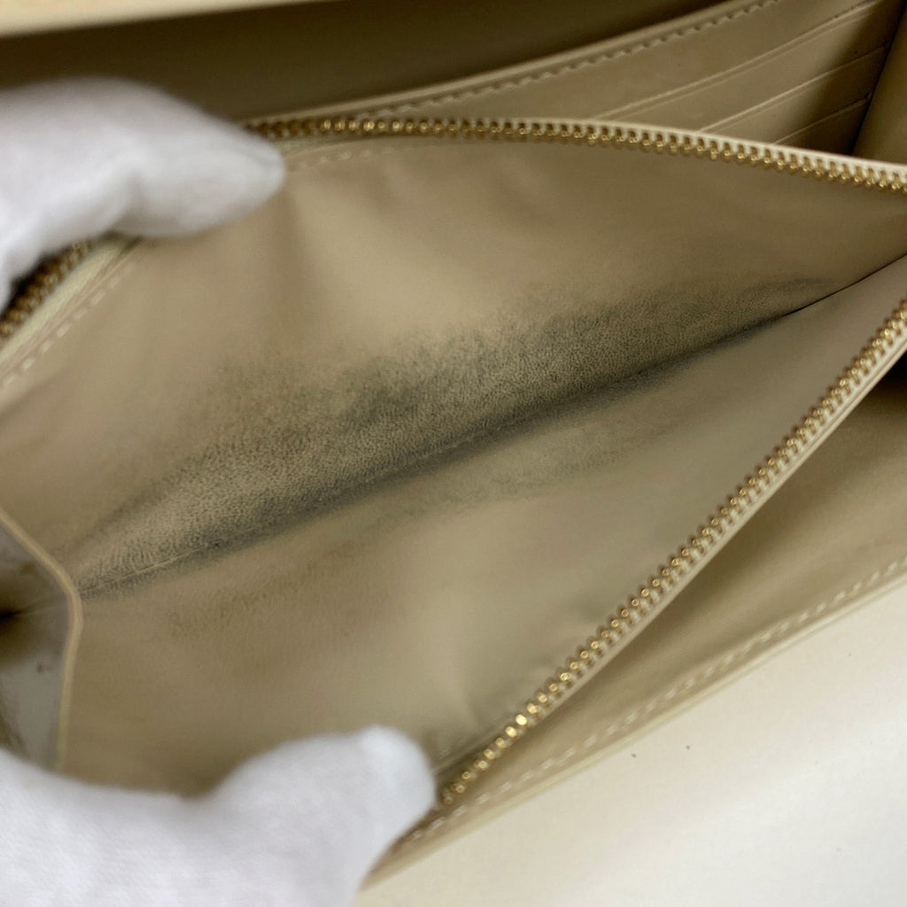 ルイ・ヴィトン ポルトフォイユ サラ 札入れ 小銭入れ エナメル 長財布 モノグラムヴェルニ ブロンコライユ M91382 レディース 【中古】brbag