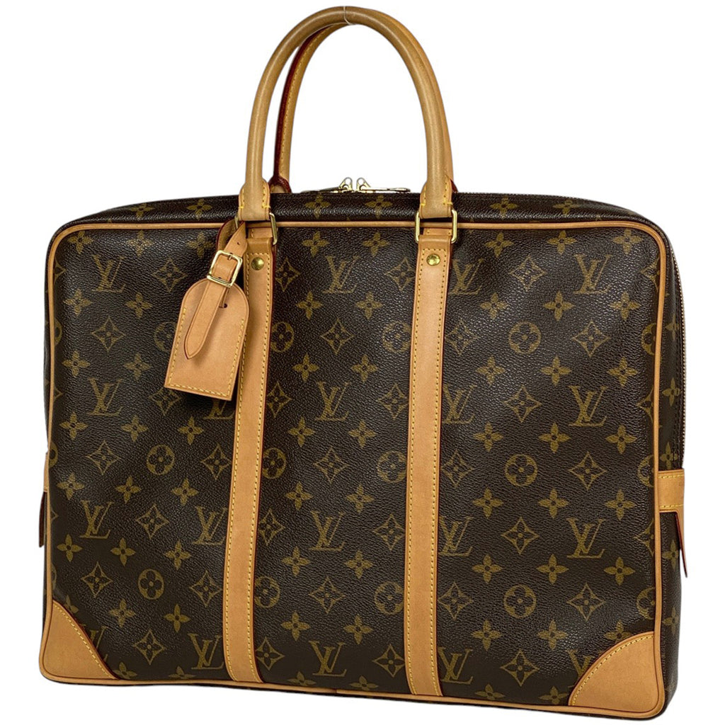 ルイ・ヴィトン ポルト ドキュマン ヴォワヤージュ 書類ケース ブリーフケース ビジネスバッグ モノグラム ブラウン M40226 メンズ 【中古】brbag