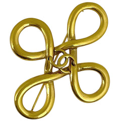 シャネル ココマーク ブローチ CC ブローチ GP ゴールド レディース 【中古】bracc