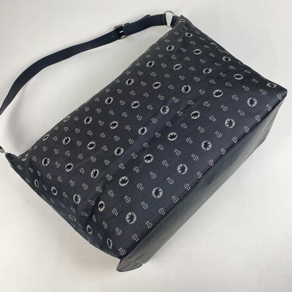 ハンティングワールド ロゴ ショルダーバッグ トートバッグ ショルダーバッグ キャンバス グレー レディース 【中古】brbag