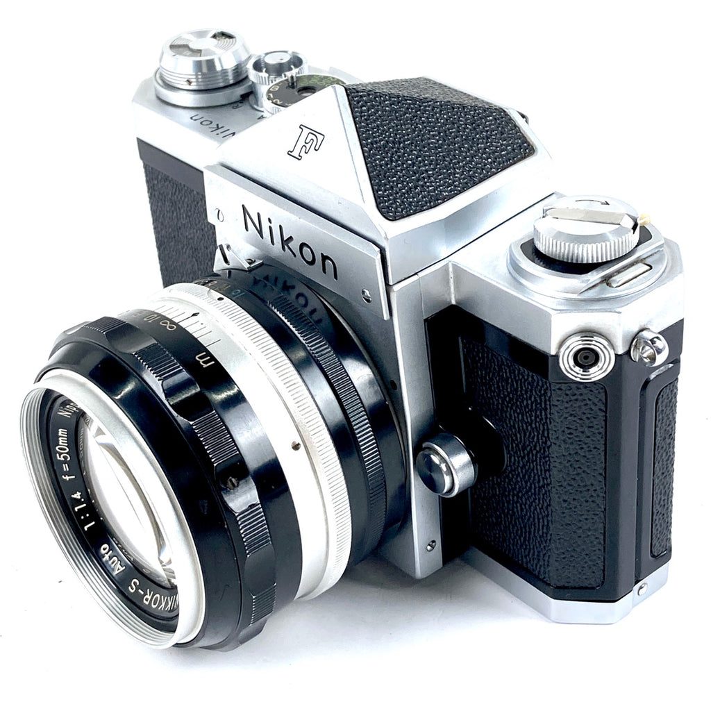 ニコン Nikon F アイレベル シルバー＋NIKKOR-S Auto 50mm F1.4［ジャンク品］ フィルム マニュアルフォーカス 一眼レフカメラ 【中古】