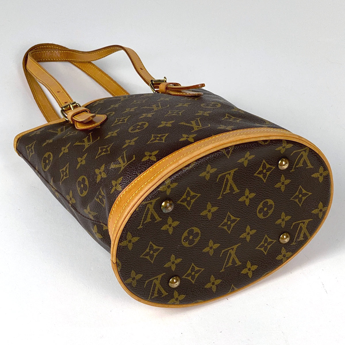 ジャンク品】ルイ・ヴィトン Louis Vuitton プチ バケット PM ショルダーバッグ バケツ型 トートバッグ モノグラム