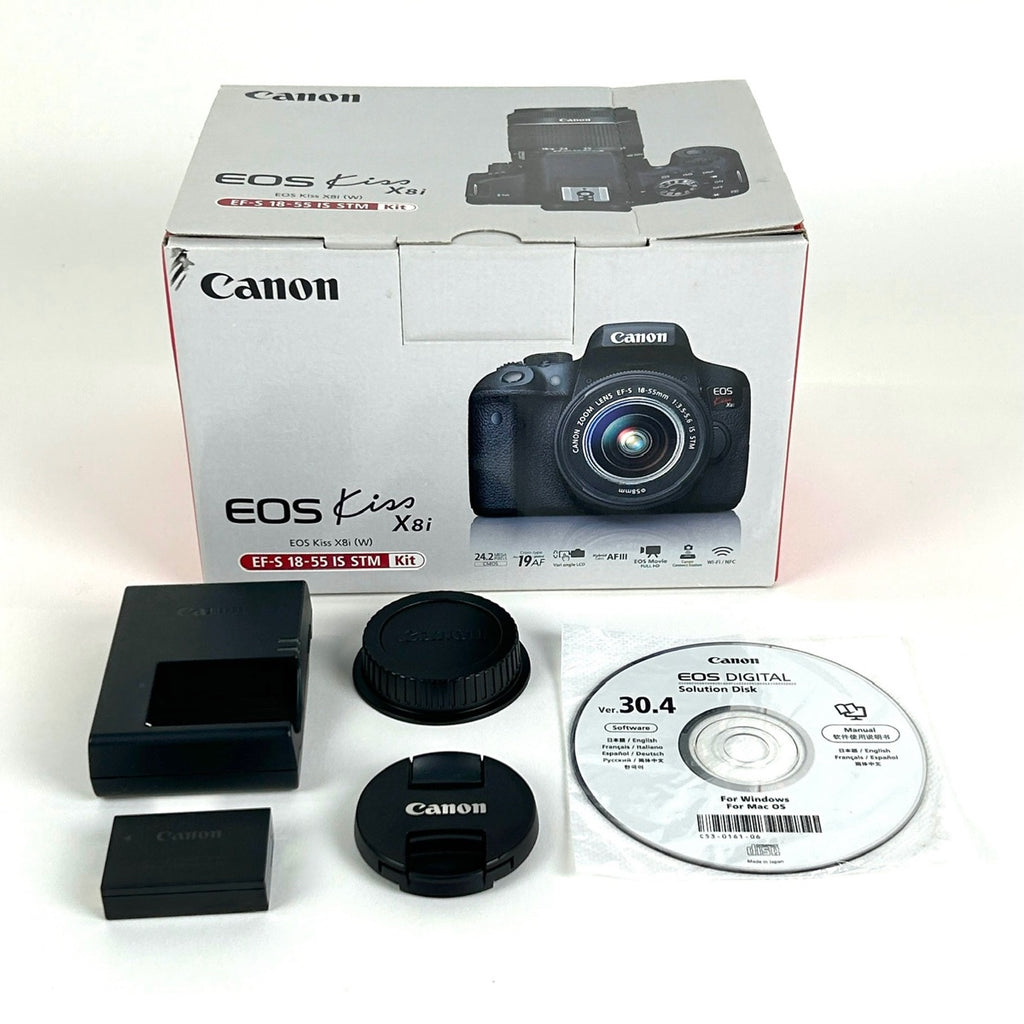 キヤノン Canon EOS Kiss X8i EF-S 18-55 IS STM レンズキット デジタル 一眼レフカメラ 【中古】