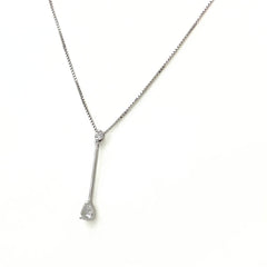 ダイヤモンド デザインネックレス プラチナ ペンダント メレダイヤ ネックレス Pt900 Pt850 ダイヤモンド レディース 【中古】nbjwl