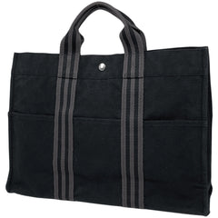 【在庫一掃】 エルメス フールトゥMM ハンドバッグ ハンドバッグ キャンバス ブラック レディース 【中古】 brbag