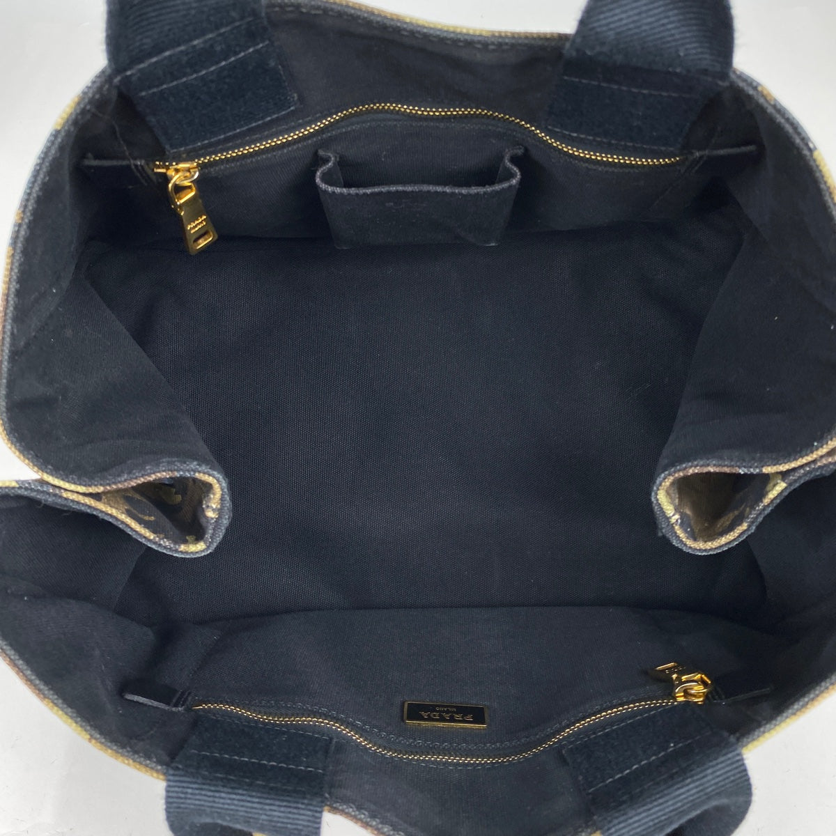 PRADA BN2020 CANAPA 迷彩柄バッグ PRADA Tote Bag CANAPA Large Canvas Khaki Camouflage BN2020