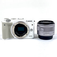 キヤノン Canon EOS M3 EF-M 15-45 IS STM レンズキット ホワイト デジタル ミラーレス 一眼カメラ 【中古】