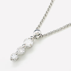 メレダイヤ デザインネックレス プラチナ ペンダント ネックレス Pt900 Pt850 ダイヤモンド レディース 【中古】 
 ラッピング可