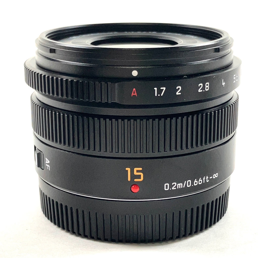 パナソニック Panasonic LEICA DG SUMMILUX 15mm F1.7 ASPH. H-X015-K ブラック 一眼カメラ用レンズ（オートフォーカス） 【中古】