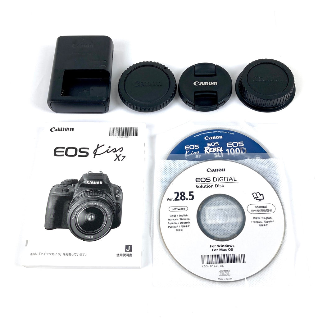 キヤノン Canon EOS Kiss X7 EF-S 18-55 IS STM レンズキット デジタル 一眼レフカメラ 【中古】