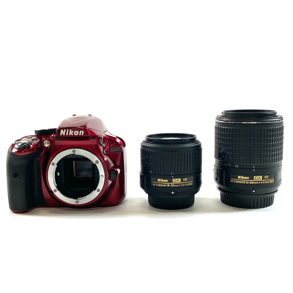 ニコン Nikon D3300 ダブルズームキット2 レッド［ジャンク品］ デジタル 一眼レフカメラ 【中古】