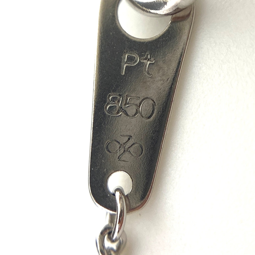 サファイア デザインネックレス プラチナ ペンダント メレダイヤ ネックレス Pt850 サファイア ダイヤモンド レディース 【中古】nbjwl