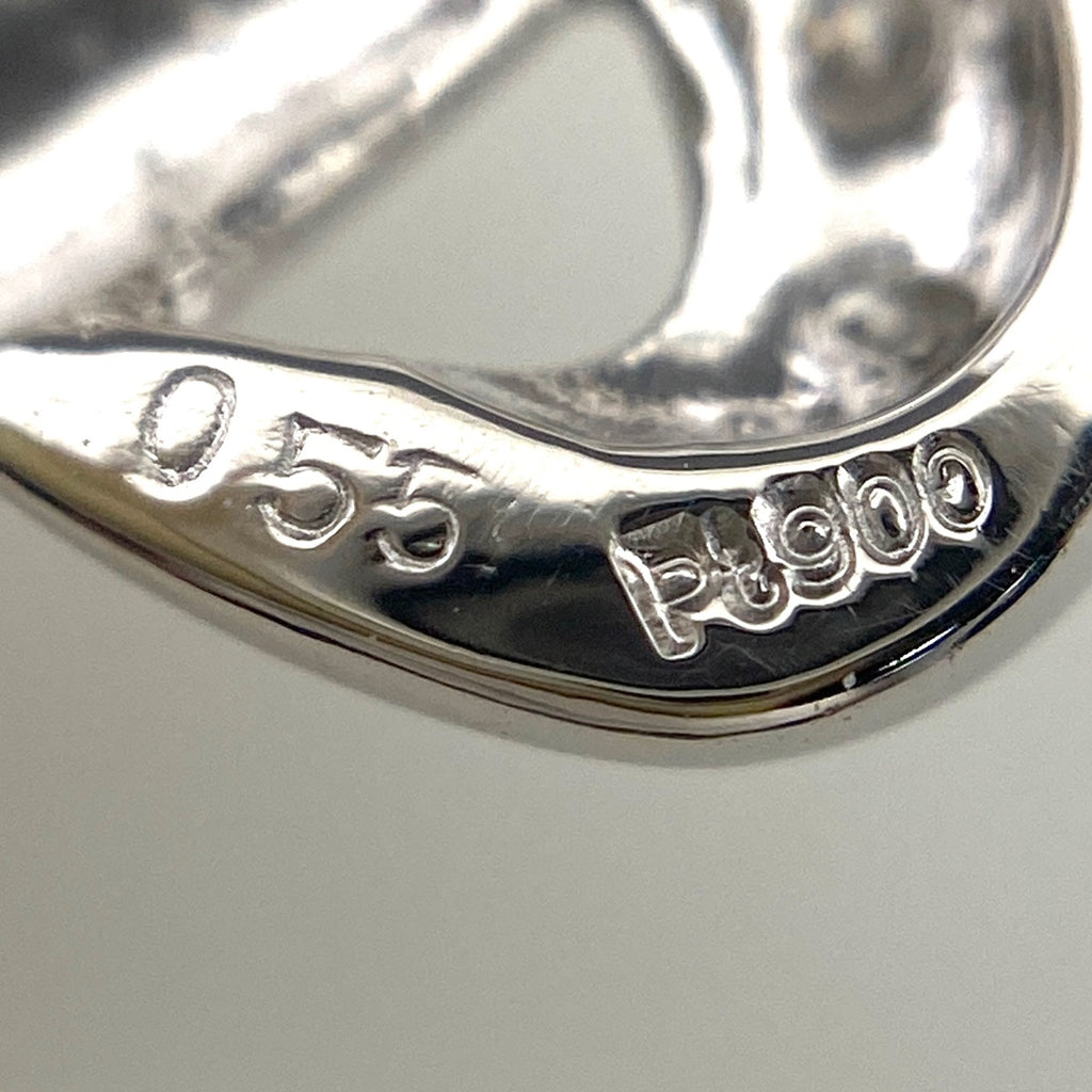 フラワーモチーフ デザインネックレス プラチナ ペンダント メレダイヤ 花 ハート ネックレス Pt900 Pt850 ダイヤモンド レディース 【中古】nbjwl