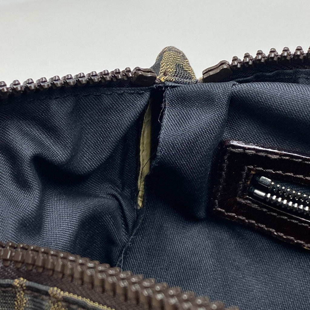 フェンディ ズッカ柄 ショルダーバッグ 斜め掛け ショルダーバッグ キャンバス ブラウン レディース 【中古】 brbag