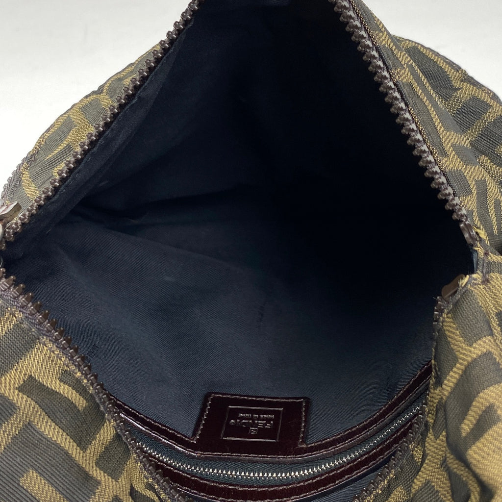 フェンディ ズッカ柄 ショルダーバッグ 斜め掛け ショルダーバッグ キャンバス ブラウン レディース 【中古】 brbag