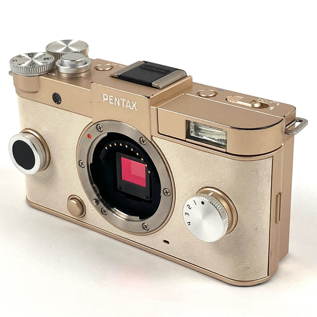 ペンタックス PENTAX Q-S1 ダブルズームキット シャンパンゴールド×クリーム デジタル ミラーレス 一眼カメラ 【中古】