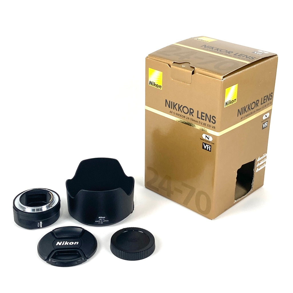 ニコン Nikon AF-S NIKKOR 24-70mm F2.8E ED VR + Rマウントアダプター FTZ II 一眼カメラ用レンズ（オートフォーカス） 【中古】