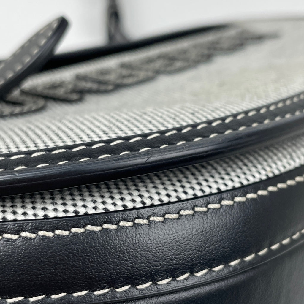 【最終値引き】 バーバリー ロゴ ショルダーバッグ キャンバス グレー ブラック レディース 【中古】brbag