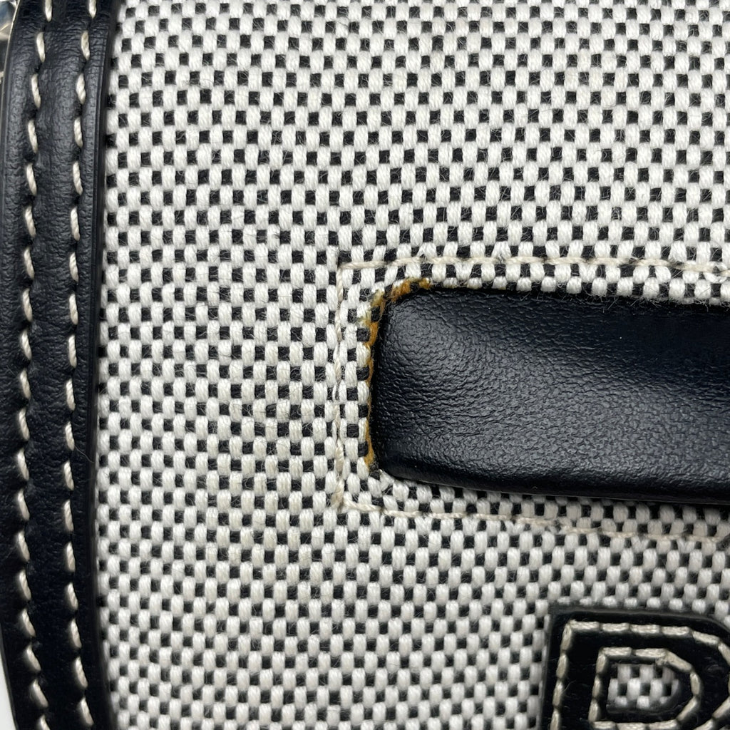 【最終値引き】 バーバリー ロゴ ショルダーバッグ キャンバス グレー ブラック レディース 【中古】brbag