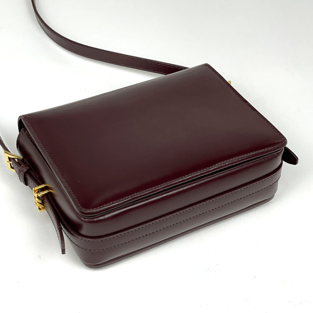 【最終値引き】 バーバリー ロゴ ショルダーバッグ レザー ボルドー レディース 【中古】brbag