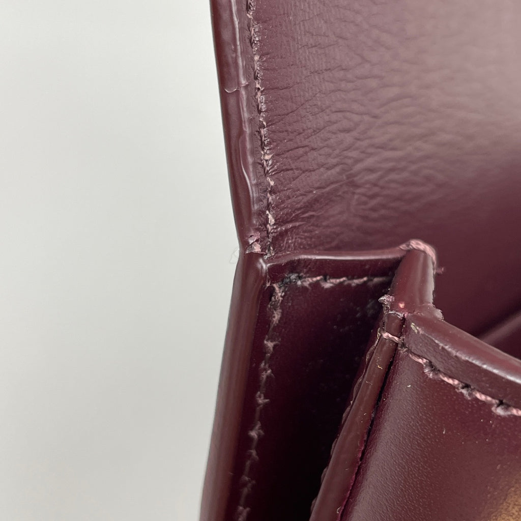 【最終値引き】 バーバリー ロゴ ショルダーバッグ レザー ボルドー レディース 【中古】brbag