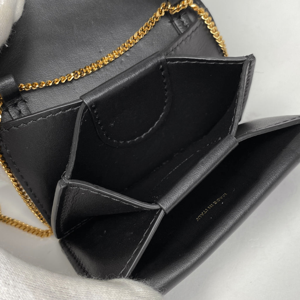 バーバリー ロゴ チェーン コインケース カードケース コインケース レザー ブラック レディース 【中古】brbag